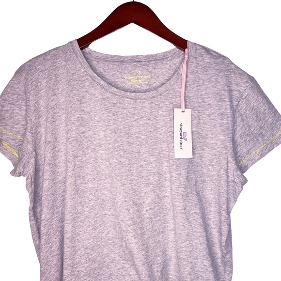 VINEYARD VINES NWT Pop Stitch Surf Tee T Shirt Top Size Small in Heather Gray - Picture 5 of 11
